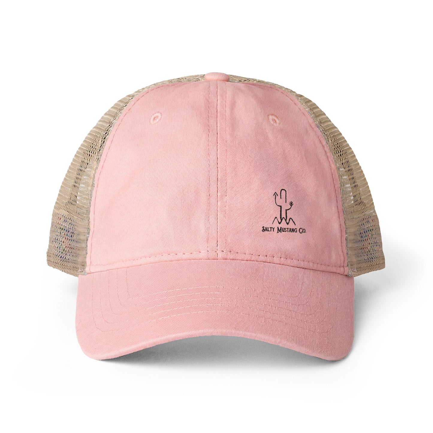 Women's Washed Mesh-Back Cap Embroidered Brand