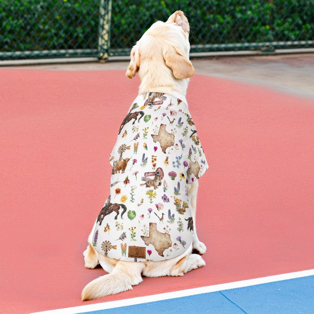 Spring Time In Texas Button Down Pet Shirt