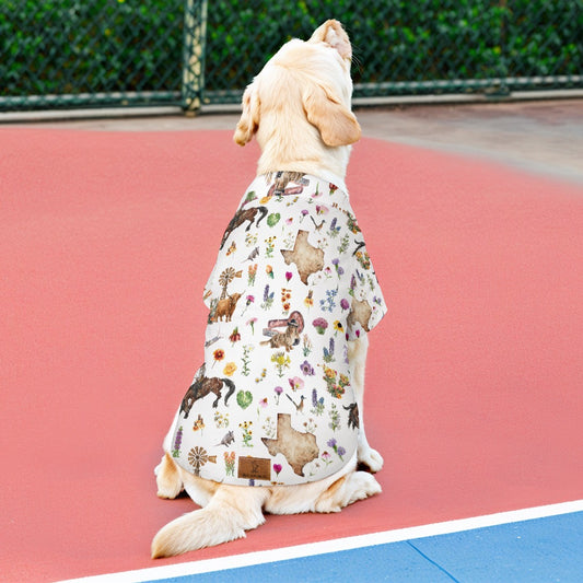 Spring Time In Texas Button Down Pet Shirt