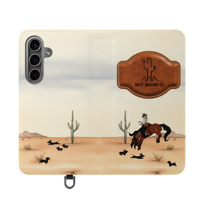 Salty Mustang Co. Lady Puncher Flip Wallet Phone Case (Samsung & iPhone)