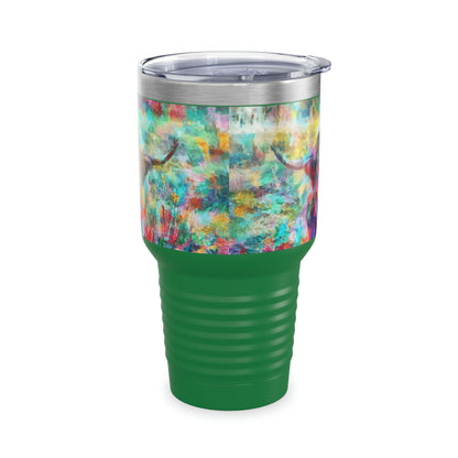 Salty Mustang Co. Highland Cow Multi-Color Ringneck Tumbler, 30oz