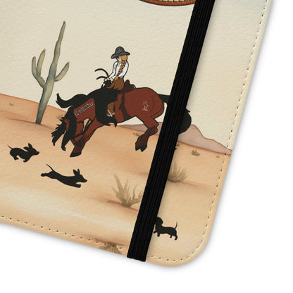 Salty Mustang Co. Lady Puncher Flip Wallet Phone Case (Samsung & iPhone)