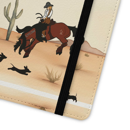 Salty Mustang Co. Lady Puncher Flip Wallet Phone Case (Samsung & iPhone)