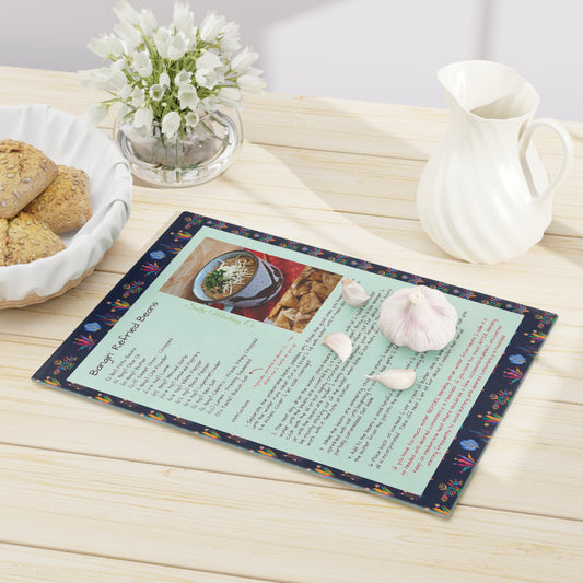 Highland Queen Ranch Bangin' Refried Beans Recipe Mexican Pattern Cutting Board