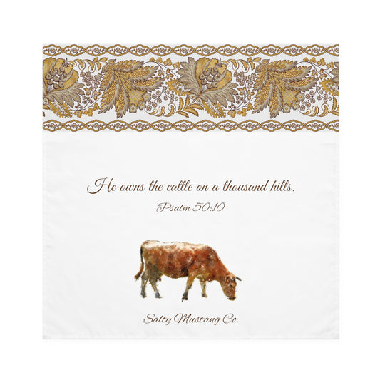 He Owns The Cattle On A Thousand Hills Psalm 50:10 Napkins