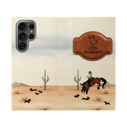 Salty Mustang Co. Lady Puncher Flip Wallet Phone Case (Samsung & iPhone)