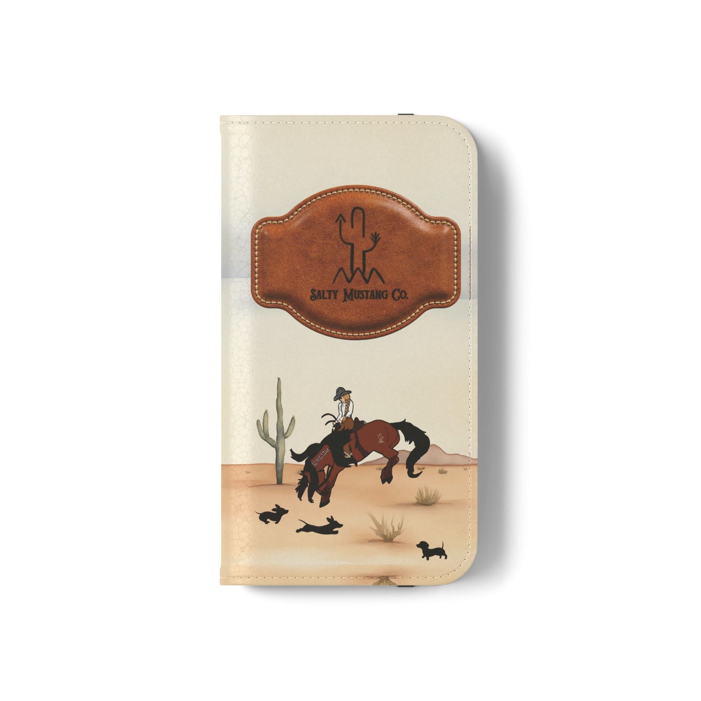 Salty Mustang Co. Lady Puncher Flip Wallet Phone Case (Samsung & iPhone)