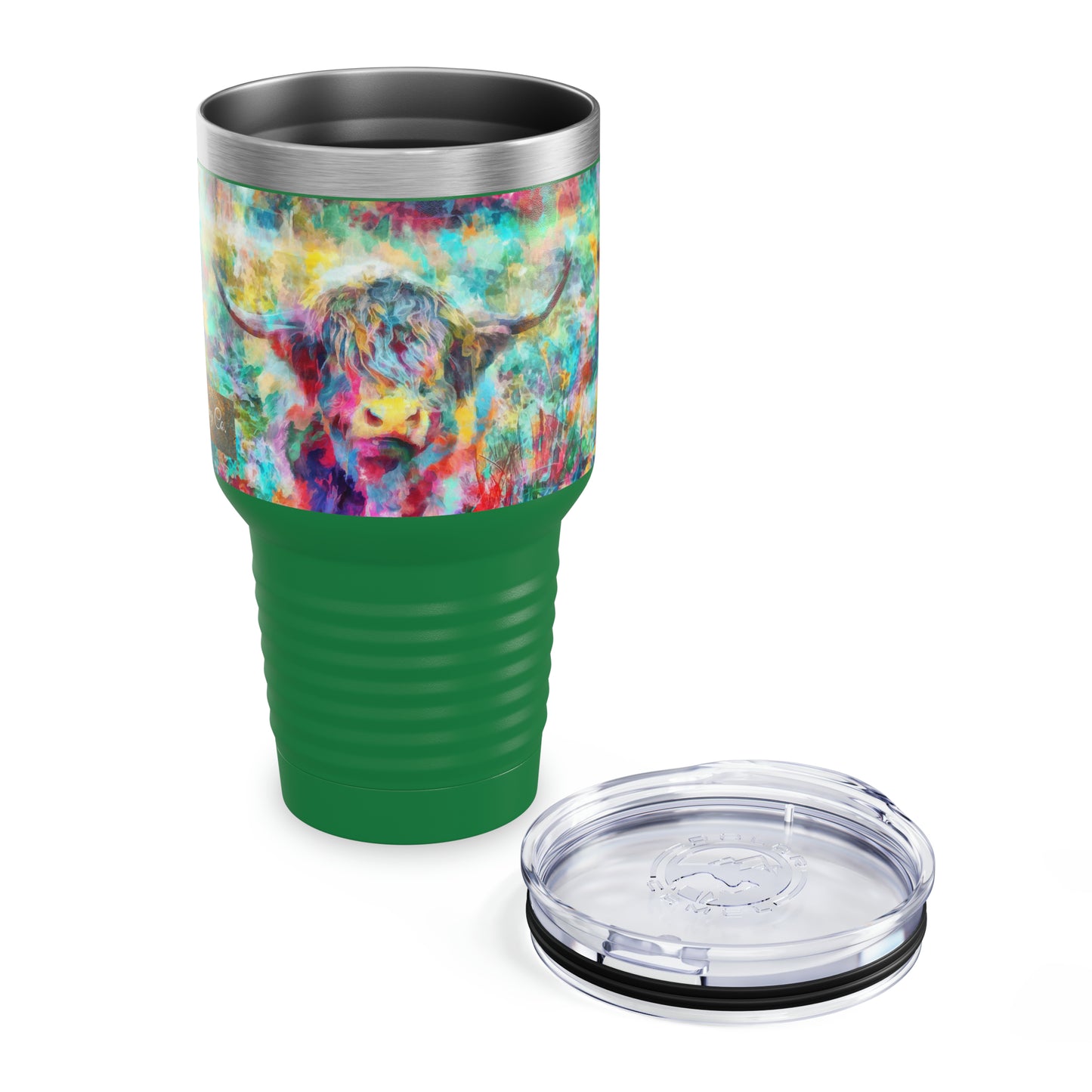 Salty Mustang Co. Highland Cow Multi-Color Ringneck Tumbler, 30oz