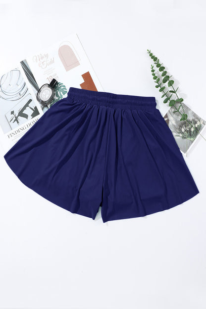 Ruffle Drawstring Elastic Waist Bikini Swim Shorts