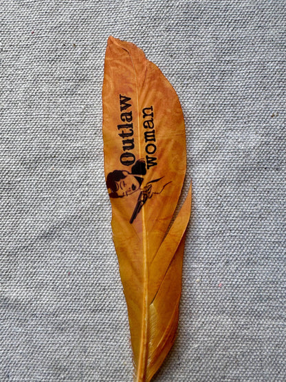 Outlaw Woman Western Hat Feather