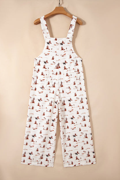 Western Adjustable Buttoned Strap Dungaree Jumpsuit