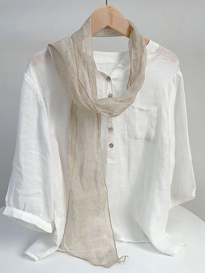 100% Linen Hand-Tie-Dyed Scarf
