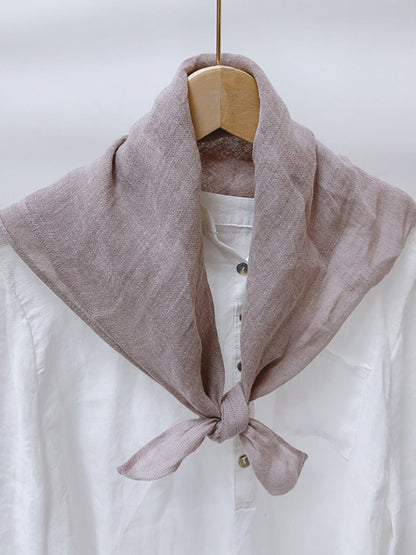100% Linen Hand-Stitched Square Scarf
