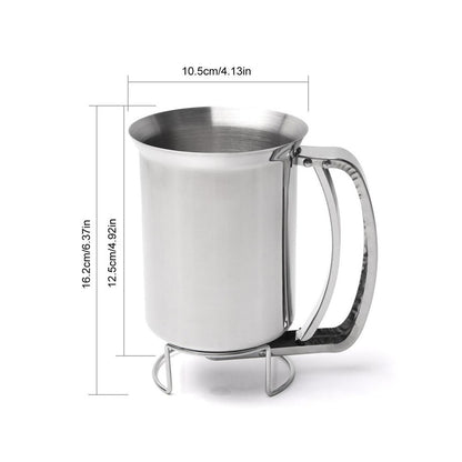 Handheld Stainless Steel Batter Dispenser 900ml Cupcake Batter Funnel Mixing Batter Separator (No FDA)