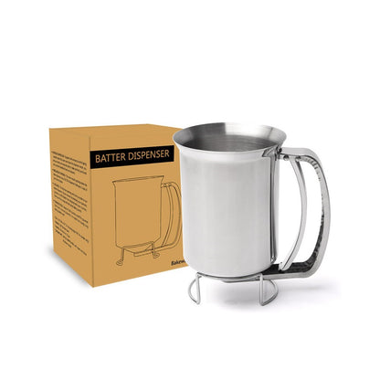 Handheld Stainless Steel Batter Dispenser 900ml Cupcake Batter Funnel Mixing Batter Separator (No FDA)