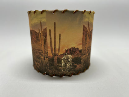 Desert Burros Lampshade 8-inch Small