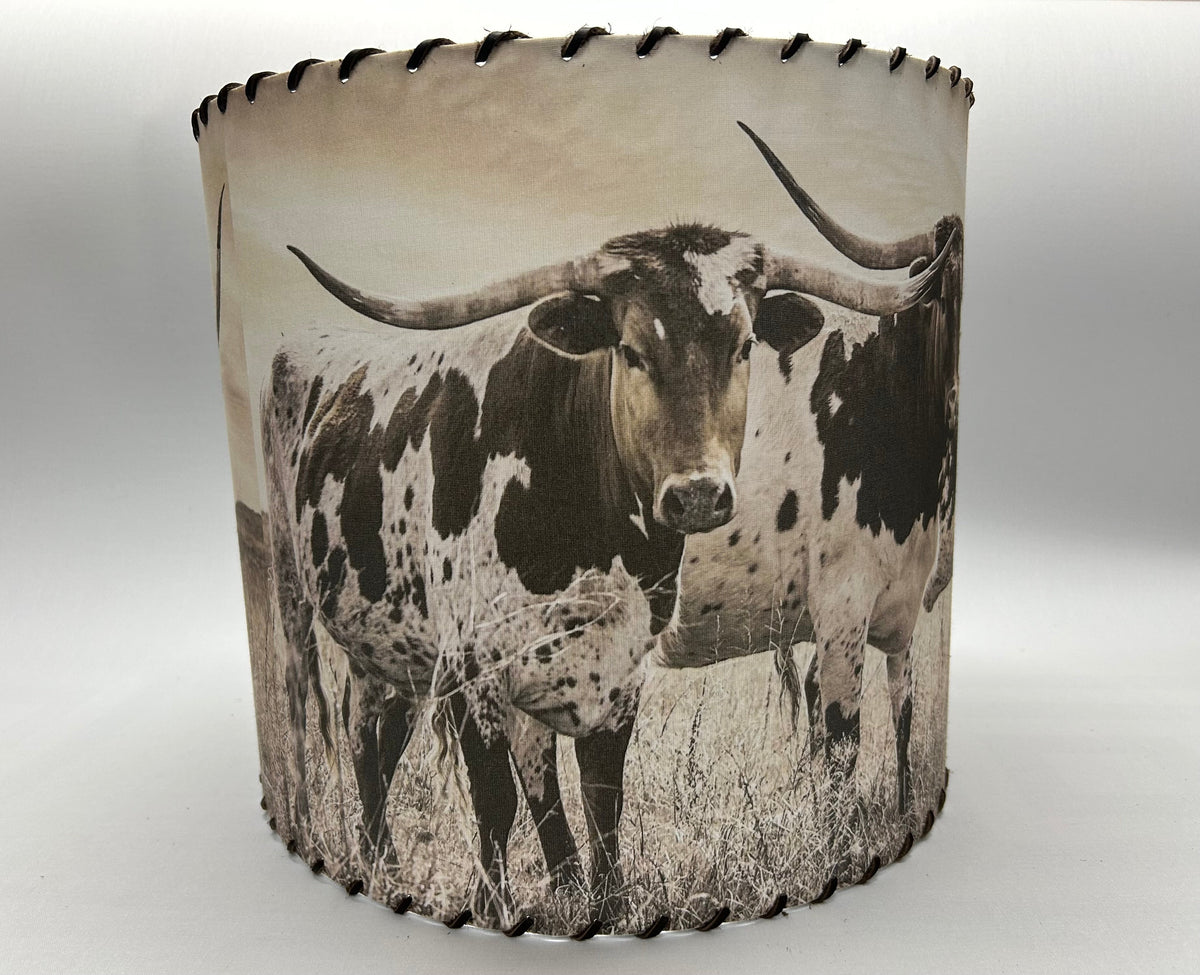 Longhorn Trio Lampshade