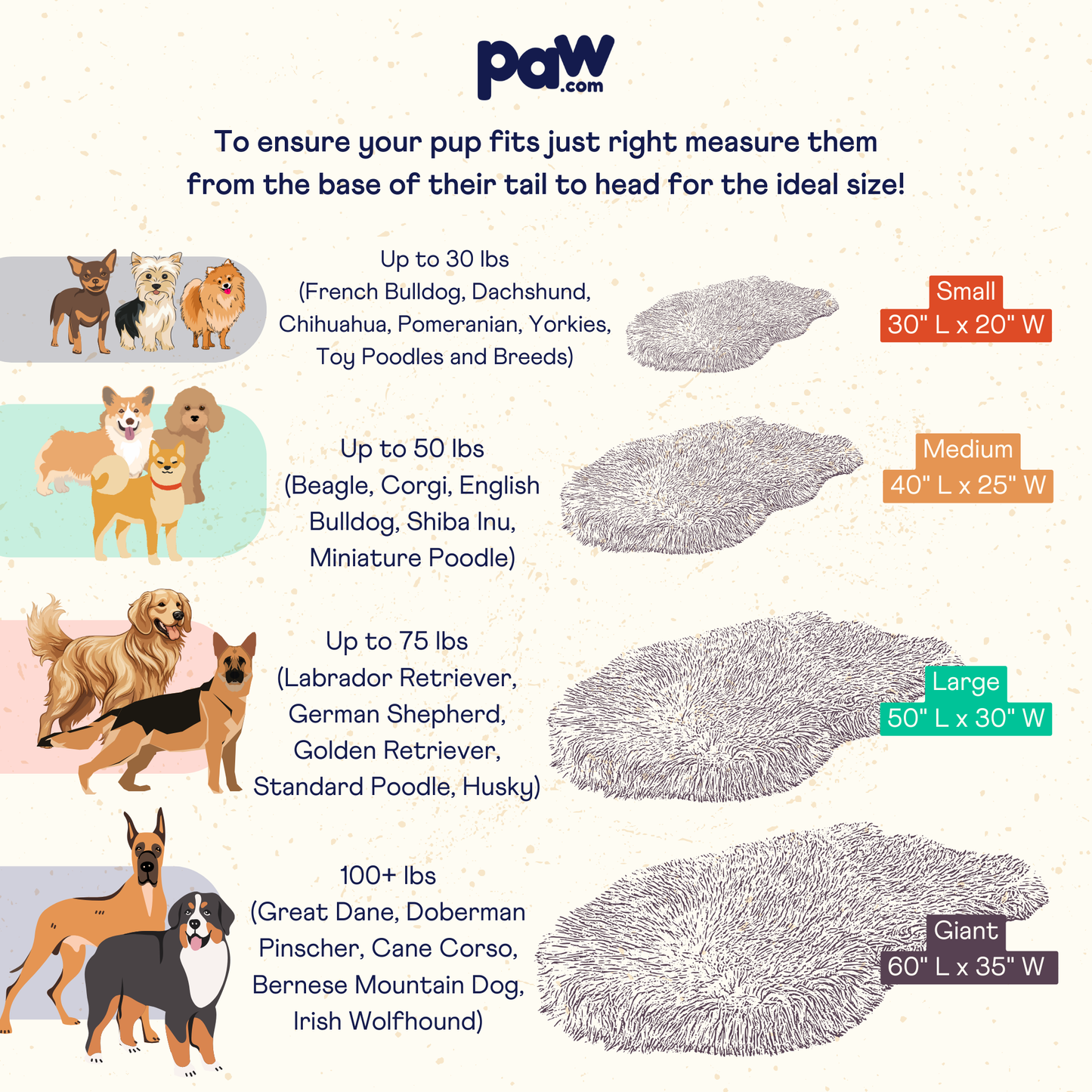 PupRug by Paw.com® Faux Fur Orthopedic Dog Bed - Curve Brown
