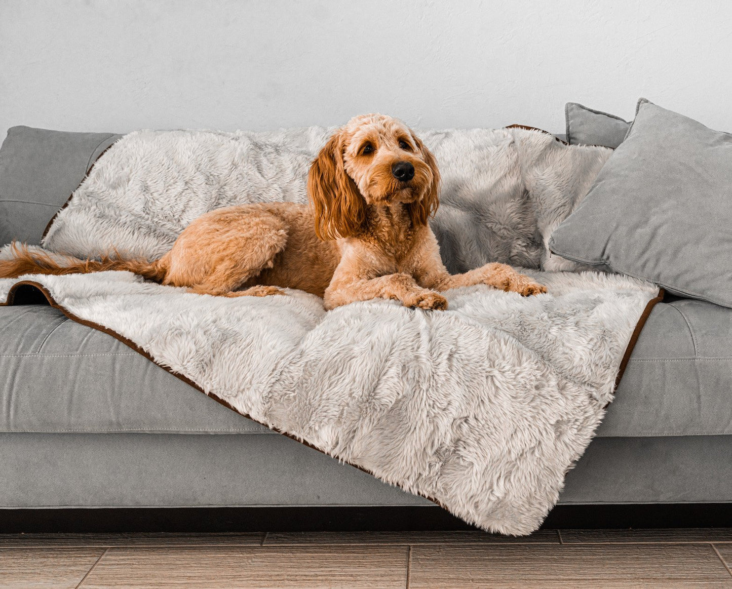 PupProtector™ Summer Short Fur Waterproof Throw Blanket - Grey