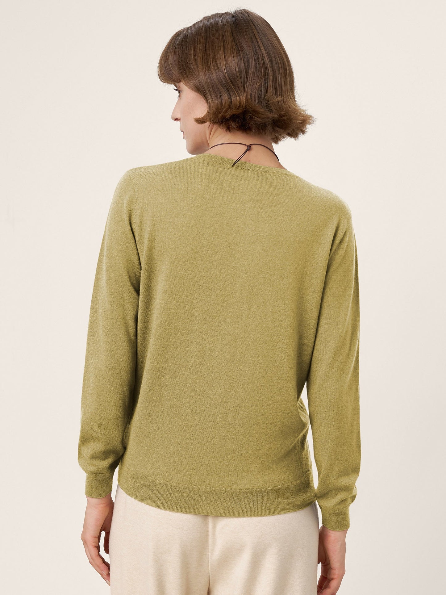 100% Extra-Fine Merino Wool Essential Crew Neck Knit Sweater BRIDGET