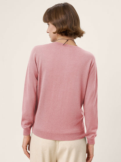 100% Extra-Fine Merino Wool Essential Crew Neck Knit Sweater BRIDGET