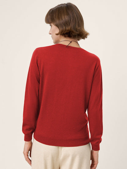 100% Extra-Fine Merino Wool Essential Crew Neck Knit Sweater BRIDGET