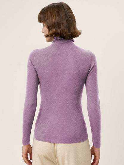 100% Extra-Fine Merino Wool Turtleneck Knit Sweater JOLENE