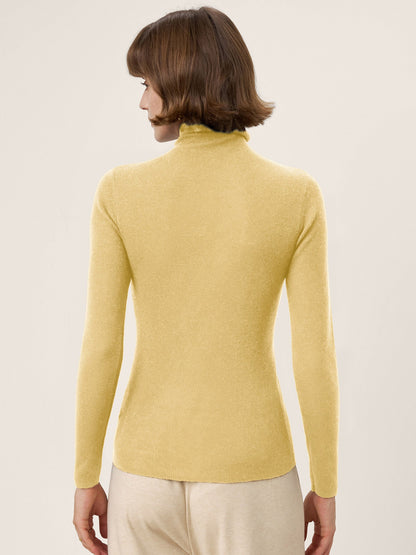100% Extra-Fine Merino Wool Turtleneck Knit Sweater JOLENE