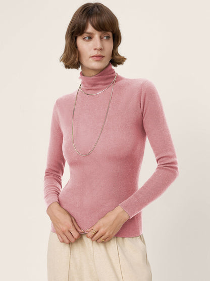 100% Extra-Fine Merino Wool Turtleneck Knit Sweater JOLENE