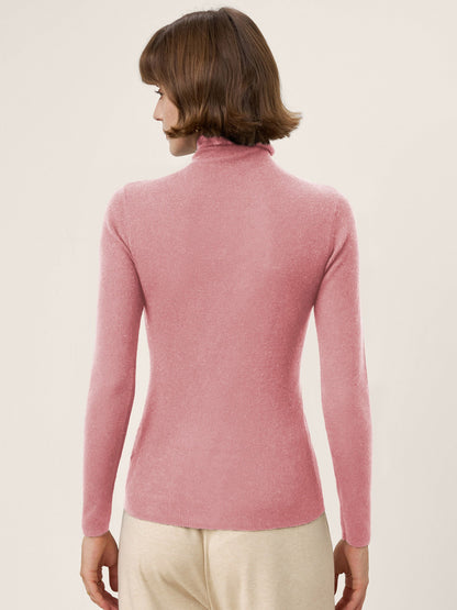 100% Extra-Fine Merino Wool Turtleneck Knit Sweater JOLENE