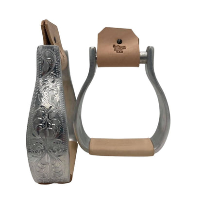 Engraved Aluminum Visalia Show Stirrups