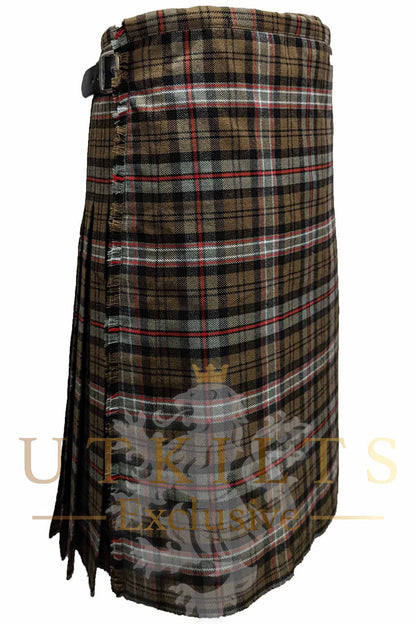 Traditional Kilt – Standard 4–5 Yard Wool, Scottish National Weathered