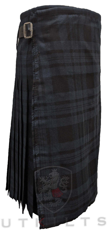Traditional Kilt – Standard 4–5 Yard Wool, Black Isle