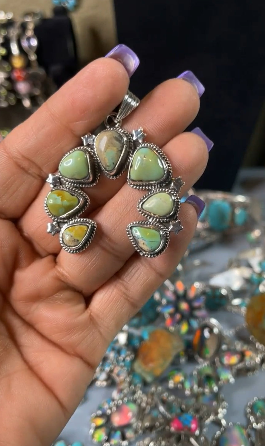 Large Turquoise Naja Pendent