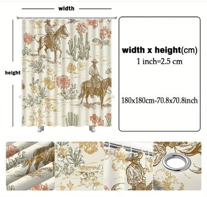 Vintage Cowboy Shower Curtain