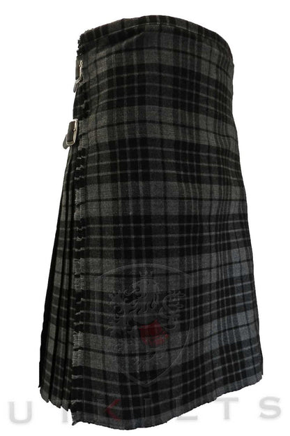 Traditional Kilt – Premium 6–8 Yard Wool, Gray Watch