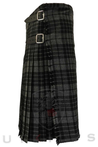 Traditional Kilt – Premium 6–8 Yard Wool, Gray Watch