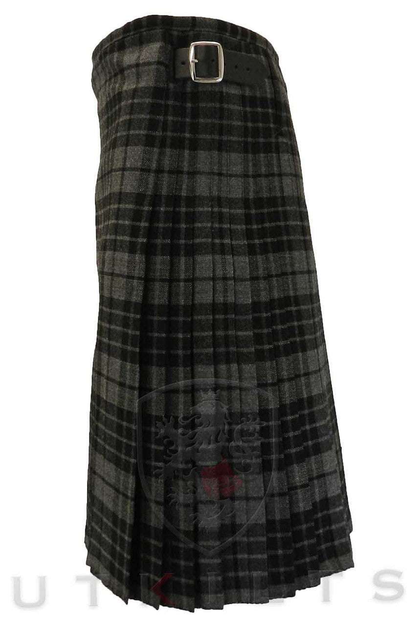 Traditional Kilt – Premium 6–8 Yard Wool, Gray Watch