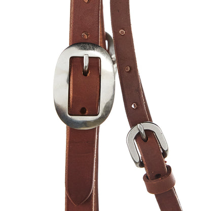 WD-SBHO Heavy Oil Harness Leather Double Buckle 3 4 Browband Headstall