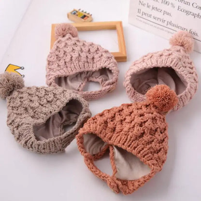 Knitted Pompon Winter Hat