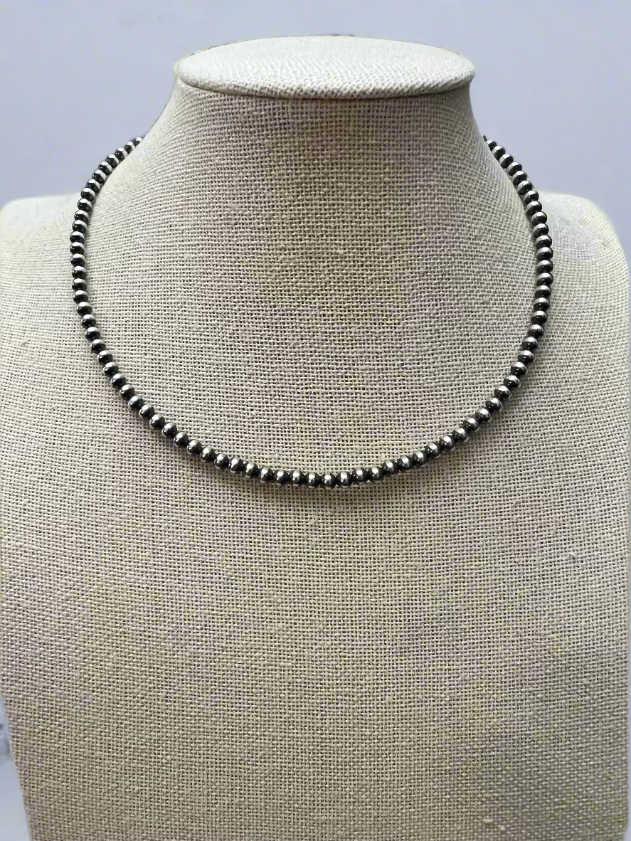 4mm Sterling Pearl Choker — 14 inch