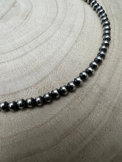 5mm Sterling Pearl Choker — 14 inch