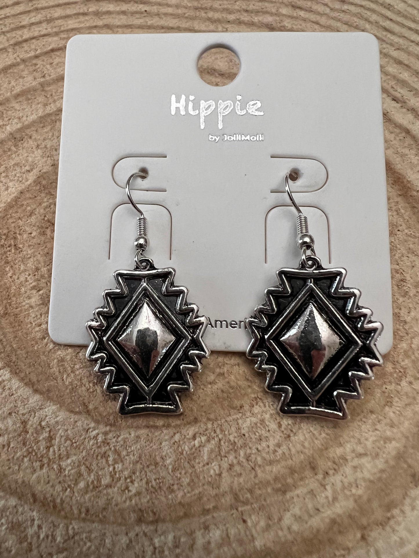 Western Southwestern Concho Dangle Earrings — 1½" Drop