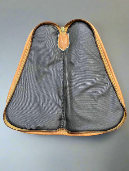Brown & White Cowhide Gun Case with Handle — Genuine Hair-On Hide