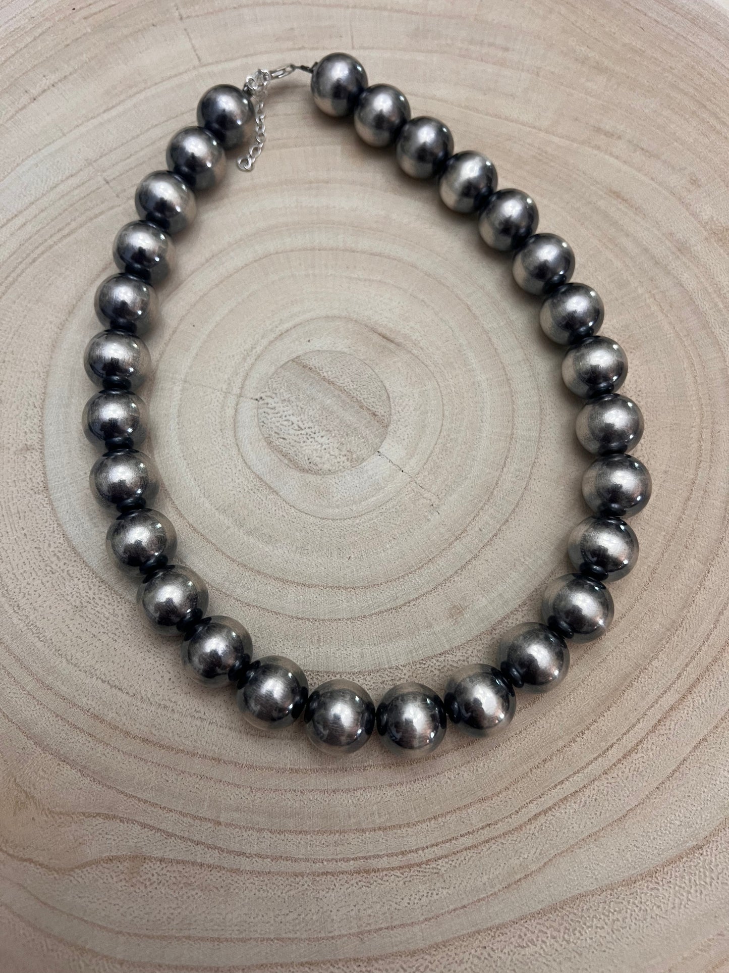 14mm Sterling Pearl Necklace — 16 inch