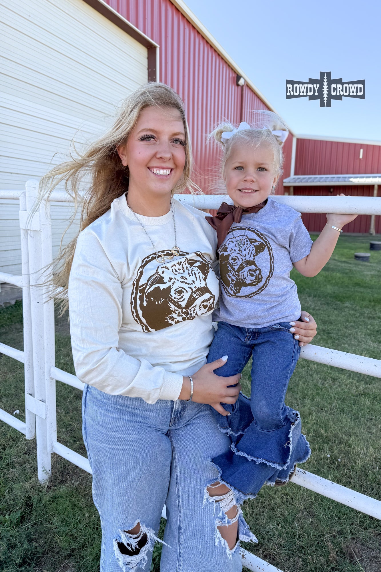 DS KIDS Happy Hereford Tee- BROWN