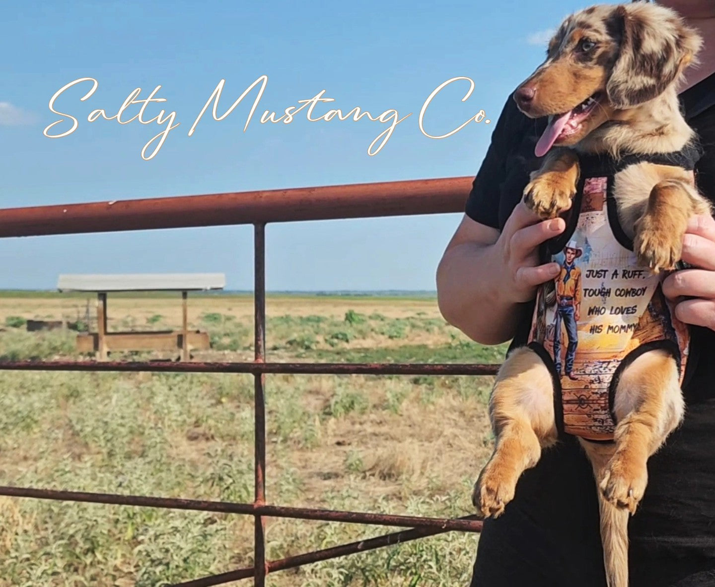 Just A Ruff Tough Cowboy Who Loves His Mommy Front Pack Portable Pet Harness