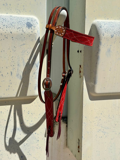 2012 - CBS RED 1.5" Straight Browband