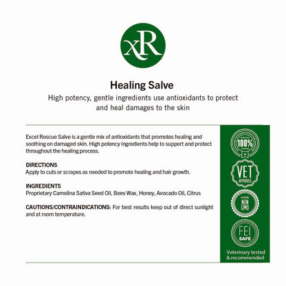ExcelRescue Healing Wound Salve (Safe for all animal & human use.)