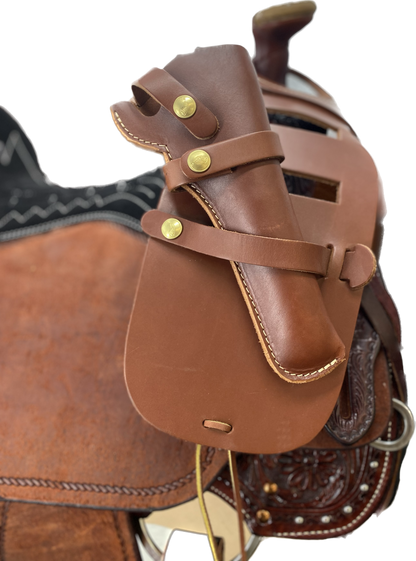 Ultra Rider Brown Horn Bag with Detachable Holster